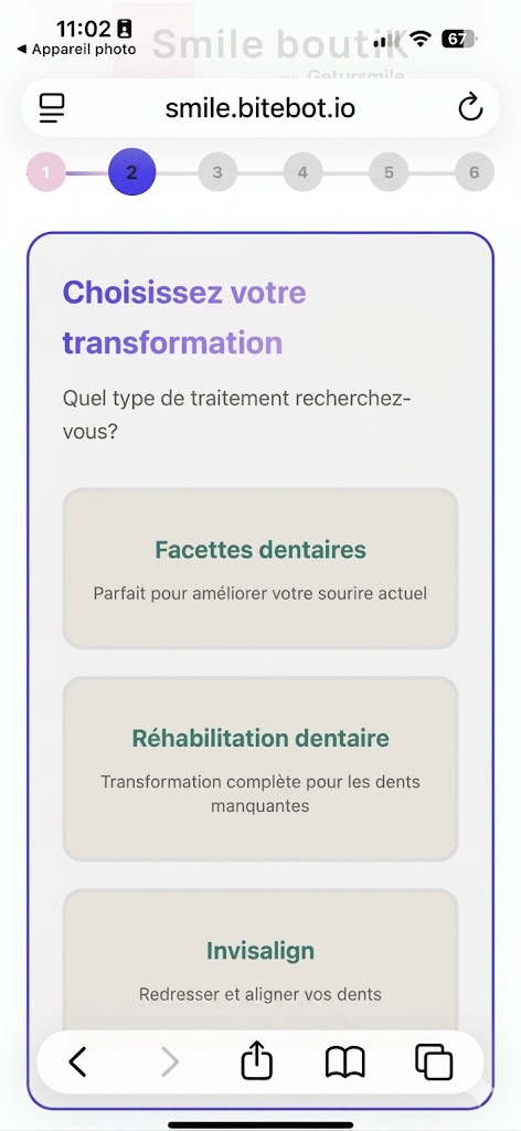 Simulation de sourire — Choisissez votre traitement dentaire Clinique dentaire esthétique Smile boutiK Laval